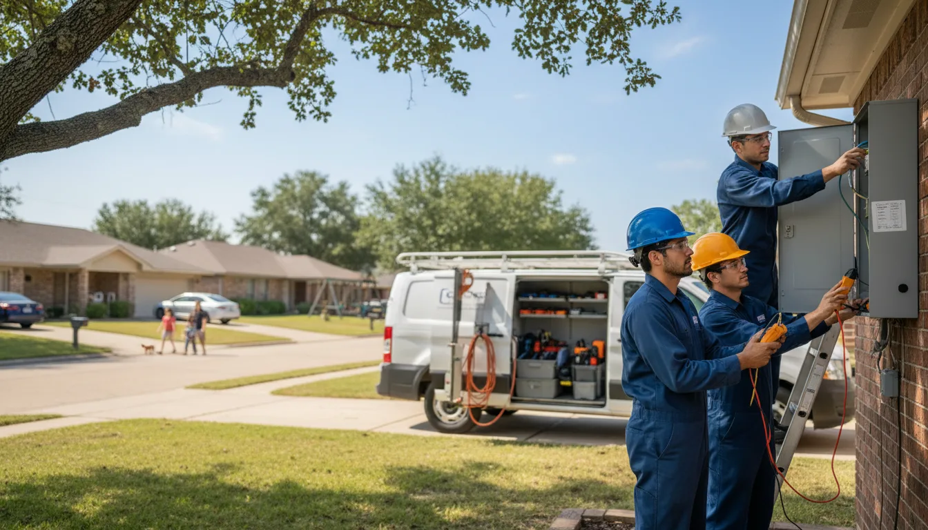 Certified electrician providing emergency electrical services in Happy, TX